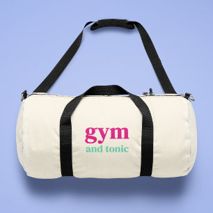 Gym and Tonic Quote Art Duffle Bag
