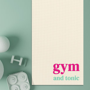 Gym and Tonic Quote Art Yoga Mat
