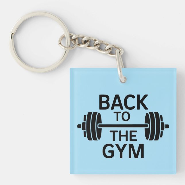 Gym Barbell Key Ring (Front)