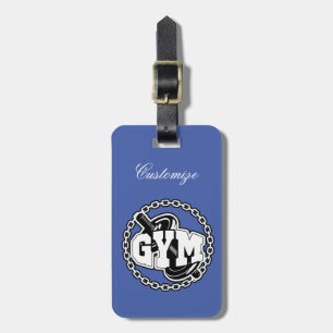 Gym Barbell Logo Thunder_Cove Luggage Tag