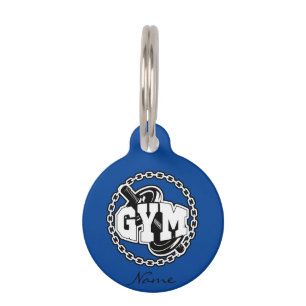 Gym Barbell Logo Thunder_Cove Pet Tag