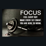 Gym Barbell Workout Motivation Quote Poster<br><div class="desc">Get motivated or motivate others. Perfect poster for your gym.</div>