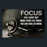 Gym Barbell Workout Motivation Quote Poster<br><div class="desc">Get motivated or motivate others. Perfect poster for your gym.</div>