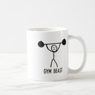 Gym Beast Funny Bodybuilding Exercise Fitness Work Coffee Mug