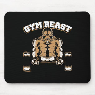 Gym Beast Gorilla Weightlifting Bodybuilding Worko Mouse Pad