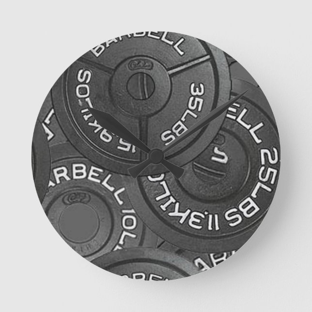 Gym Bodybuilder Wall Clock (Front)
