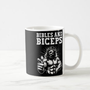 Gym Bodybuilding Fitness Humour Bibles And Biceps Coffee Mug