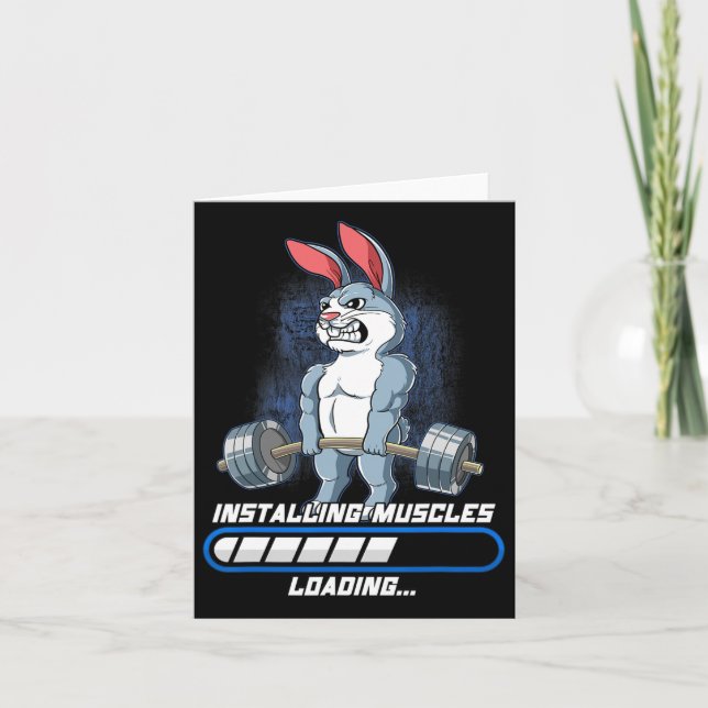 Gym Bodybuilding Installing Muscles  Card (Front)