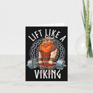 Gym Bodybuilding Lift Like A Viking Card