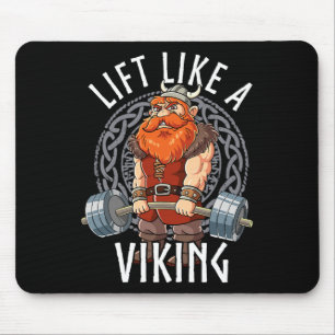 Gym Bodybuilding Lift Like A Viking  Mouse Pad