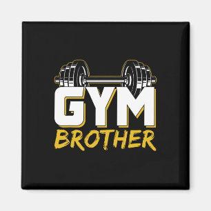 Gym Brother Training Fitness Workout Weightlifting Magnet