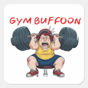 Gym Buffoon Square Sticker