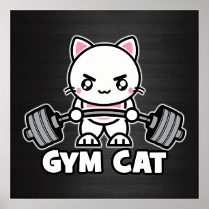 Gym Cat - Workout Motivational Poster