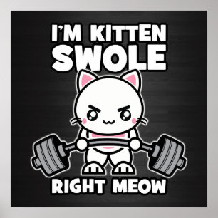 Gym Cat - Workout Motivational Poster