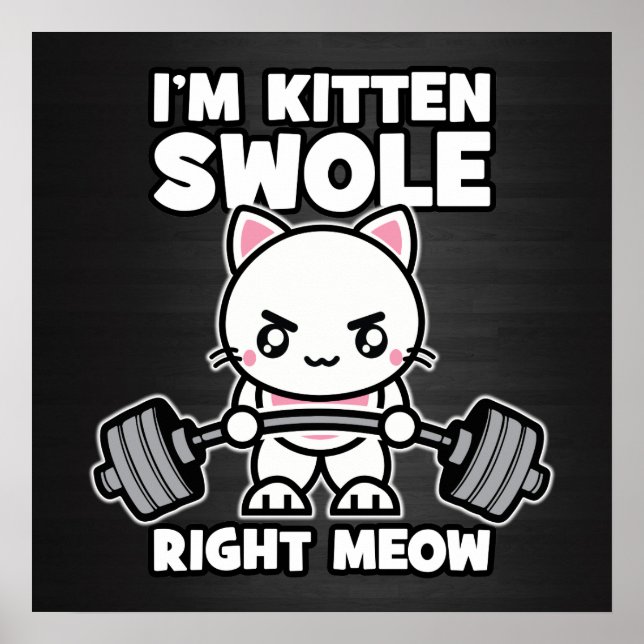 Gym Cat - Workout Motivational Poster (Front)