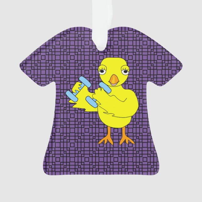 Gym Chick Ornament (Front)