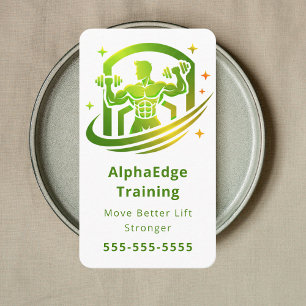 Gym Coach Personal Trainer Online Fitness Coach Business Card