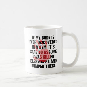 Gym Crime Scene Funny Mug