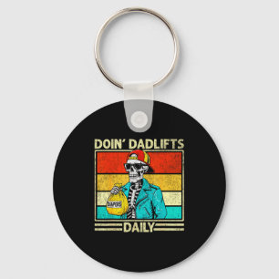 Gym Dad Doin' Dadlifts Daily Men Fathers Day Funny Key Ring