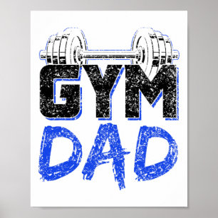 Gym Dad Fitness Workout Weightlifting Training Fat Poster