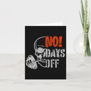 Gym Day Skull Weightlifting Gym Motivation And Fit Card