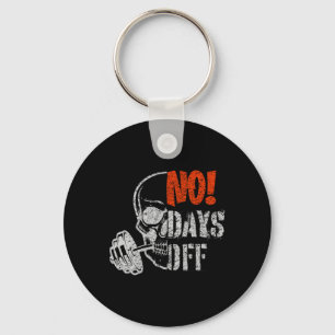 Gym Day Skull Weightlifting Gym Motivation And Fit Key Ring