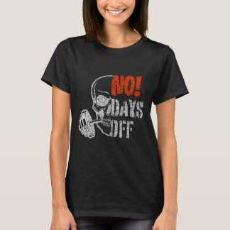 Gym Day Skull Weightlifting Gym Motivation And Fit T-Shirt