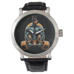 GYM doberman dog bodybuilder powerlifter Watch