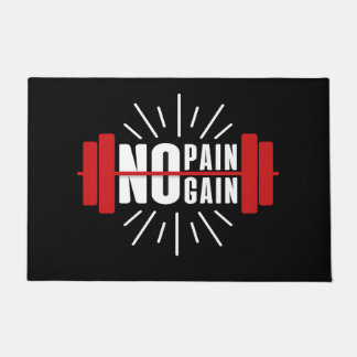 Gym Door Mat No Pain No Gain