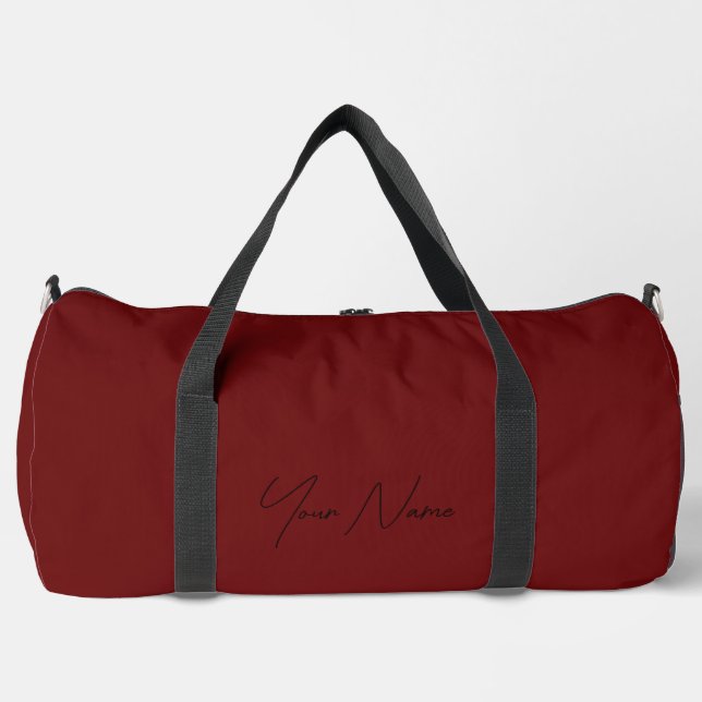 Gym Duffle Bag Rose Red HAMbyWG (Front)