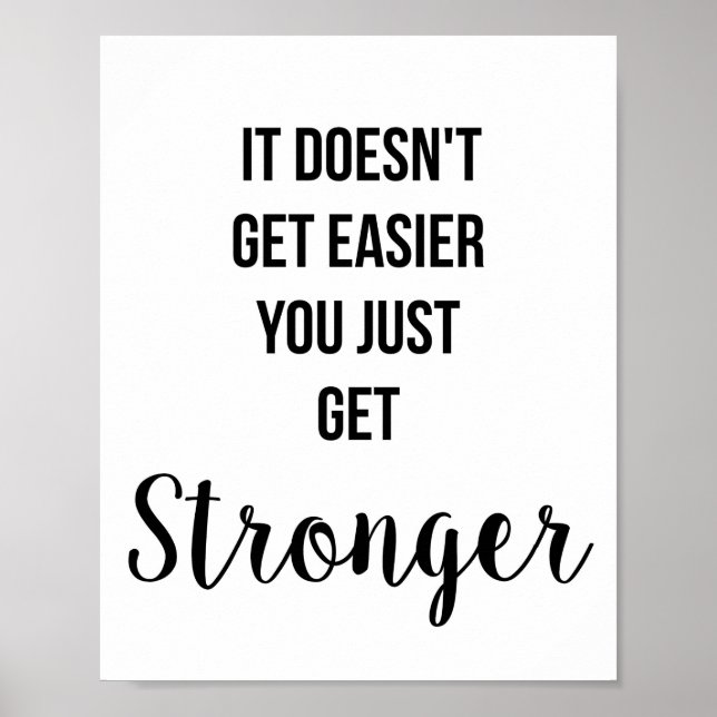 Gym, Exercise, Workout Motivational Quote Poster (Front)