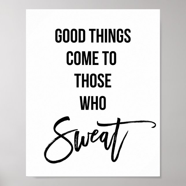 Gym, Exercise, Workout Motivational Wall Art (Front)