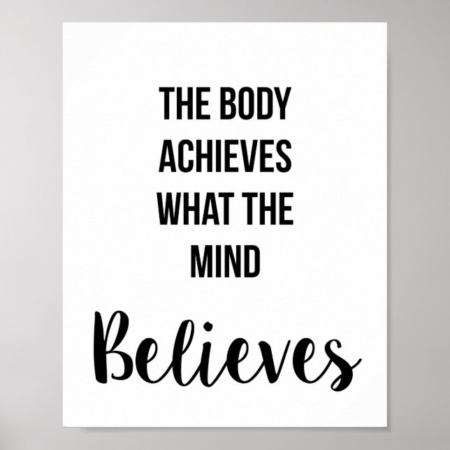 Gym, Exercise, Workout Motivational Wall Art (Front)