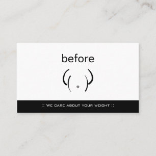 Gym Fitness Before and After Personal Trainer Business Card