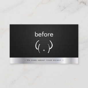 Gym Fitness Before and After Personal Trainer Business Card