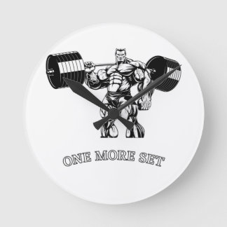 Gym & fitness bodybuilder round clock