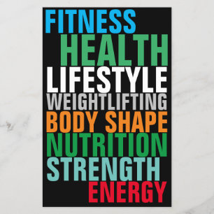 Gym fitness club bold colourful text inspiration flyer
