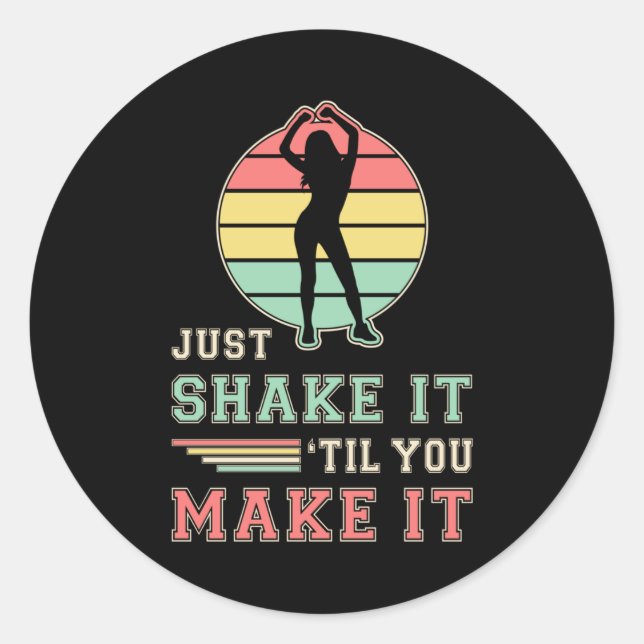 Gym Fitness Dance Dancing Workout Sport Gift Idea Classic Round Sticker (Front)