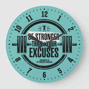 Gym Fitness Room Personalised Wall Clock