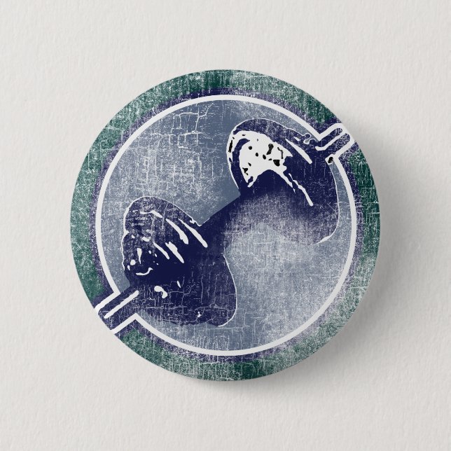 GYM fitness weight 6 Cm Round Badge (Front)