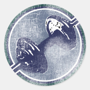 GYM fitness weight Classic Round Sticker