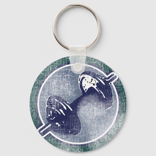 GYM fitness weight Key Ring (Front)