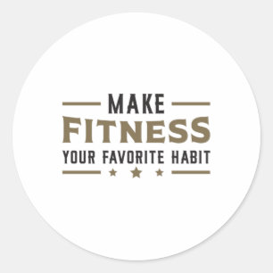 Gym Fitness Work Dance Workout Sport Dancing Gift Classic Round Sticker