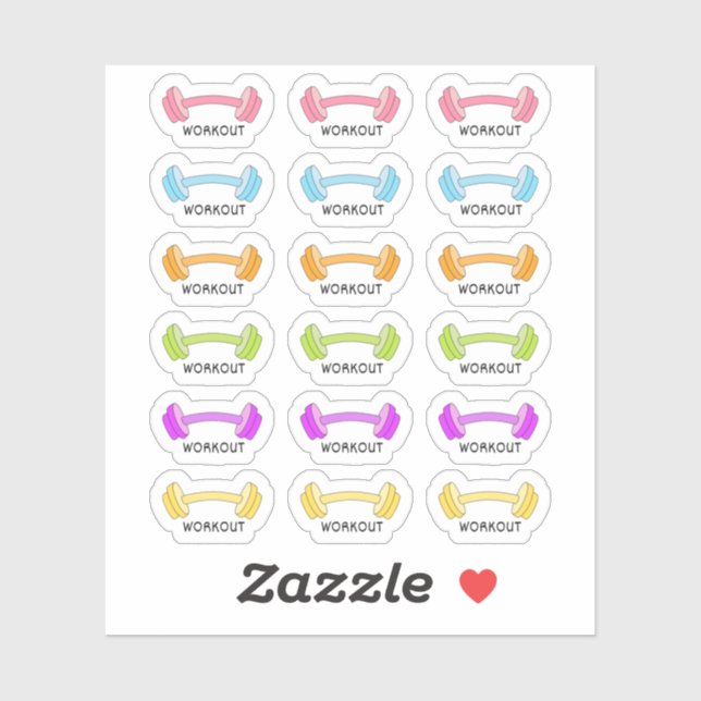 Gym Fitness Workout Barbells Exercise Bujo Planner (Sheet)