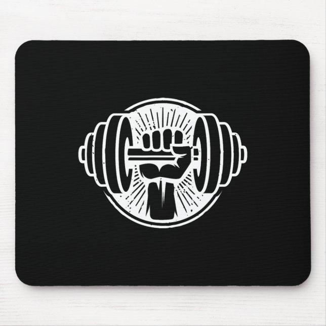 Gym Fitness Workout Bodybuilding Weightlifting Tra Mouse Pad (Front)