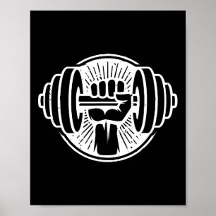 Gym Fitness Workout Bodybuilding Weightlifting Tra Poster