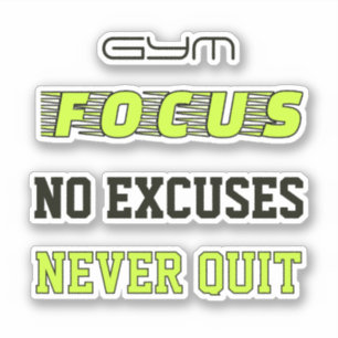 Gym Focus Motivational Stickers