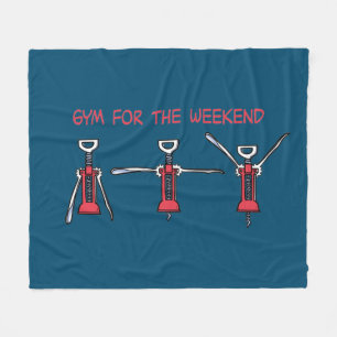 Gym for the weekend fleece blanket