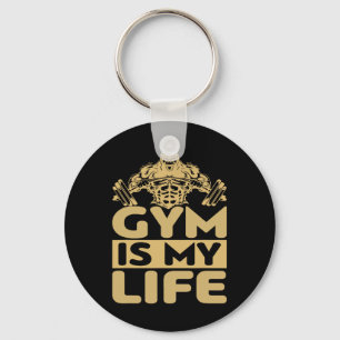 Gym Fuels Me Bodybuilding Motivation Intense Drive Key Ring