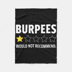Gym Funny Fitness Burpees Bodybuilding Weightlifti Fleece Blanket